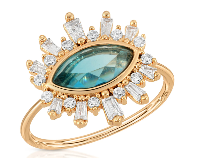 Elizabeth stone shop moonstone starburst ring